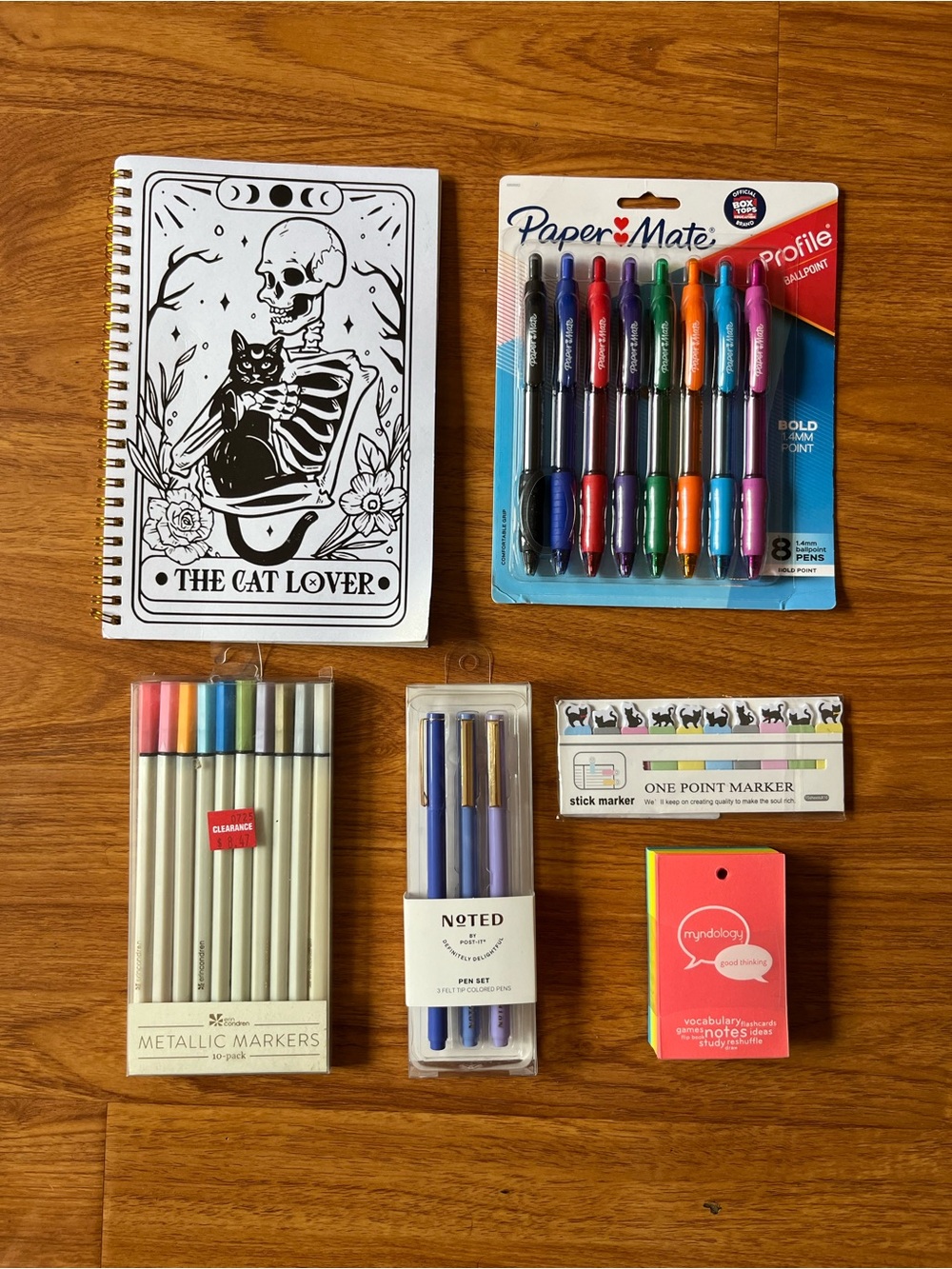 Stationery Bundle Notebook Pens Markers Sticky Notes Flashcards Mixed Lot - Picture 2 of 9